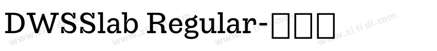 DWSSlab Regular字体转换